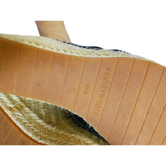 Kenneth Cole Odele Suede Espadrille Wedge Slide Sandals Size 6.5 M Coastal Boho - Picture 12 of 12